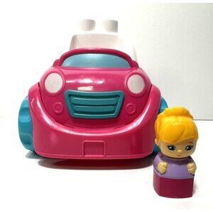 Mega Bloks First Builders Lil Vehicles Pink Convertible And Figure